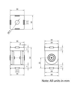 Technical Drawing Of Pivot Joint - 30 Series