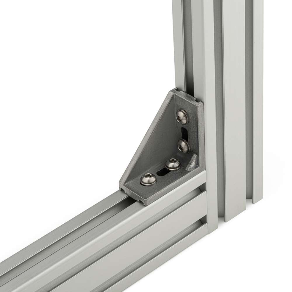 Corner Bracket - 30 Series - 30x60 - With Fixings Joining Aluminium Extrusion
