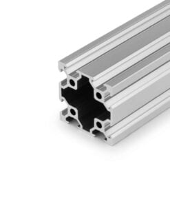 1 x Aluminium Extrusion Profile - T/V-Slot - 20 Series - 40x40mm - Silver - Cut to Size