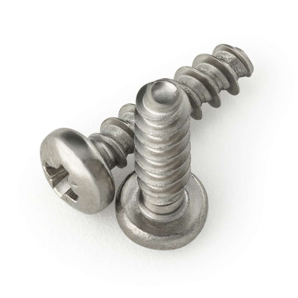 2 x Pan Head Polyfix Plastic Self Tapping Screw - 4mm - 25mm
