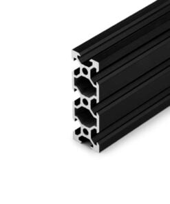 1 x Aluminium Extrusion Profile - T/V-Slot - 20 Series - 20x60mm - Black - Cut to Size