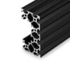 1 x Aluminium Extrusion Profile - T/V-Slot - 20 Series - 40x80mm (C-Beam) - Black - Cut to Size