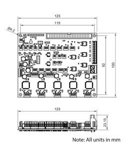 Technical Drawing Of Duet 2 Duex5 Expansion Board