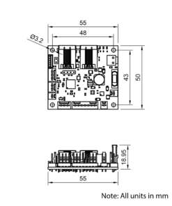 Technical Drawing Of Duet 3 Expansion Board 1XD