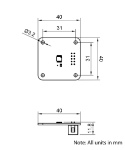 Technical Drawing Of Duet 3 Magnetic Encoder