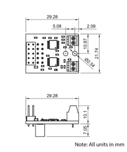 Technical Drawing Of Duet Thermocouple Daughter Board