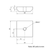 Technical Drawing Of Flat Nut - T-Slot - 45 Series - M4