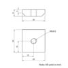 Technical Drawing Of Flat Nut - T-Slot - 45 Series - M5