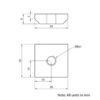 Technical Drawing Of Flat Nut - T-Slot - 45 Series - M6