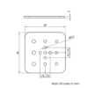 Technical Drawing Of MotionRail Gantry Plate - Small - 80x80mm