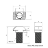 Technical Drawing of Drop In Bolt - T/V-Slot - 20 Series - M5 - 10mm