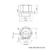 Technical Drawing Of Wheel Eccentric Spacer Nut - 1/4