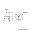 Technical Drawing Of NEMA14 Stepper Motor - 25oz - 1.00A - 1.8 Degree - With Wire