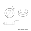 Technical Drawing Of Aluminium Spacer - 10mm - 5mm