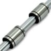2 x Linear Bearings on Hardened Ground Linear Shaft - Chrome Plated - 16mm - Cut To Size
