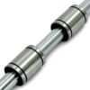 2 x Linear Bearings on Hardened Ground Linear Shaft - 16mm - Cut To Size