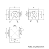 Technical Drawing Of Cube Corner Bracket - 20 Series - 2 Way