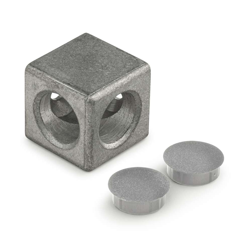 1 x Cube Corner Bracket - 20 Series - 2 Way