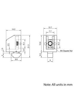 Technical Drawing Of Panel Bracket - 20 Series