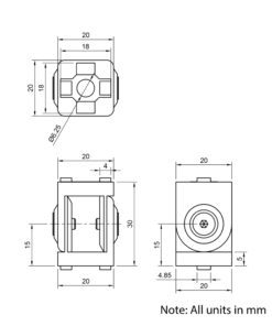 Technical Drawing Of Pivot Joint - 20 Series
