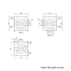 Technical Drawing Of Cube Corner Bracket - 20 Series - 3 Way
