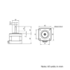 Technical Drawing Of NEMA17 Stepper Motor - 44oz - 1.33A - 1.8 Degree - With Wire