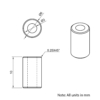 Technical Drawing Of Aluminium Spacer - 3mm - 10mm