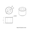 Technical Drawing Of Aluminium Spacer - 3mm - 5mm