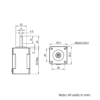 Technical Drawing Of NEMA14 Stepper Motor - 57oz - 1.50A - 1.8 Degree - With Wire