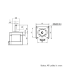 Technical Drawing Of NEMA17 Stepper Motor - 62oz - 1.68A - 1.8 Degree - With Wire