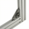 Corner Bracket - 40 Series - 40x80 - With Fixings Joining Aluminium Extrusion