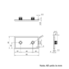 Technical Drawing Of Plastic End Cap - 40 Series - 40x80