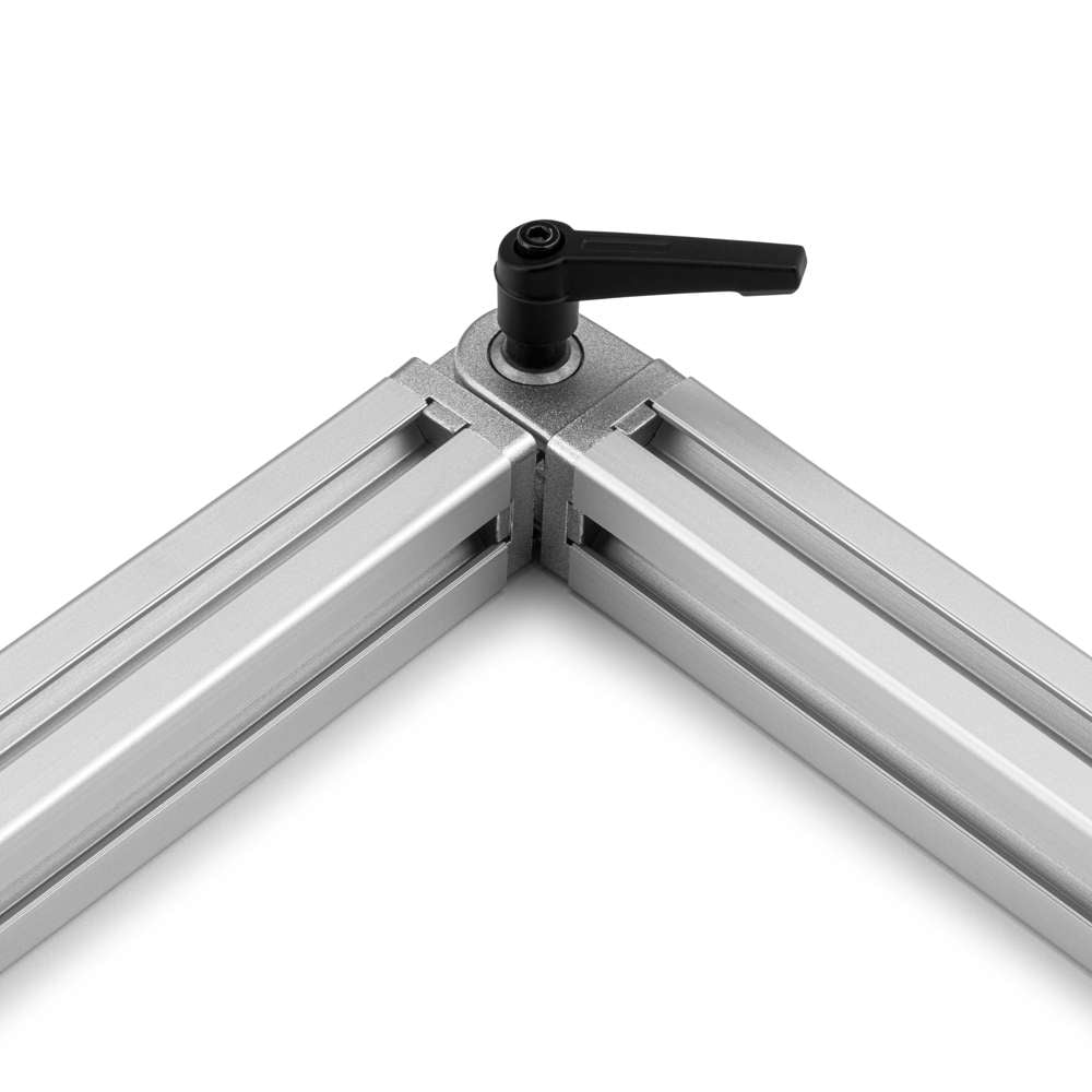 Pivot Joint - 45 Series - With Adjustable Handle Joining two pieces of aluminium extrusion