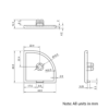 Technical Drawing Of Plastic End Cap - 45 Series - 45x45 - 90 Degree Radius