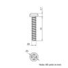 Technical Drawing Of Pan Head Polyfix Plastic Self Tapping Screw - 4mm - 20mm