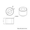 Technical Drawing Of Aluminium Spacer - 4mm - 6mm
