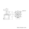 Technical Drawing Of NEMA17 Stepper Motor - 77oz - 1.68A - 1.8 Degree - With Wire
