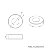 Technical Drawing Of Aluminium Spacer - 5mm - 1/8