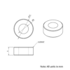 Technical Drawing Of Aluminium Spacer - 6mm - 5mm