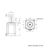 Technical Drawing Of NEMA17 Stepper Motor - 114oz - 2.00A - 1.8 Degree - With Wire