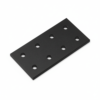 1 x Plate Connector - 8 Hole - Double Slot - 20 Series - Aluminium - Black