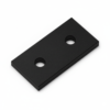 1 x Plate Connector - 2 Hole - Single Slot - 20 Series - Aluminium - Black