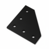 1 x Plate Connector - 90 Degree - Single Slot - 20 Series - Aluminium - Black