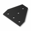 1 x Plate Connector - T - Single Slot - 20 Series - Aluminium - Black