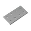1 x Plate Connector - 8 Hole - Double Slot - 30 Series - Aluminium - Silver