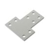1 x Plate Connector - T - Double Slot - 30 Series - Steel - Grey