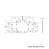 Technical Drawing Of Plate Connector - Cross - Double Slot - 45 Series - Steel - Grey