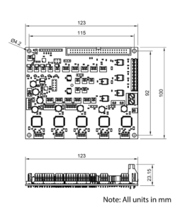 Technical Drawing Of Duet 2 Duex5 Expansion Board