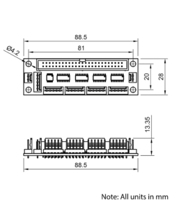 Technical Drawing Of Duet 2 Expansion Breakout Board
