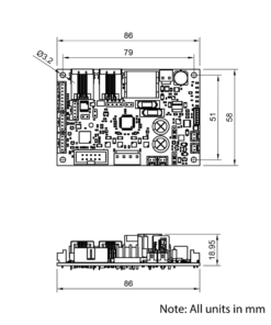 Technical Drawing Of Duet 3 Expansion Board 1HCL